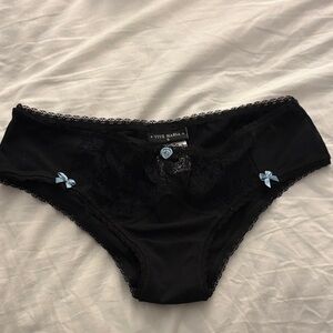 Vive Maria size small Black Lace Panties with Blue Accents never worn